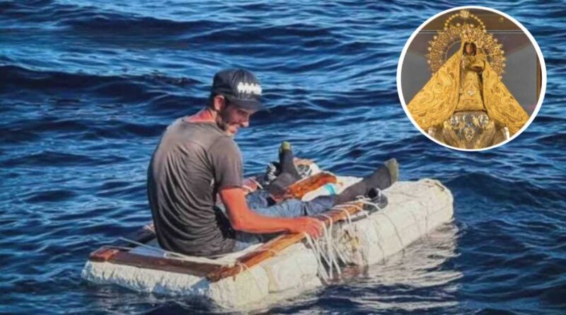 El pescador cubano Enrique René Reyes Martínez aseguró que la Virgen de la Caridad del Cobre lo acompañó durante los cinco días que permaneció a la deriva en el estrecho de Florida, después de que una tormenta lo alejara de las costas de Cuba mientras buscaba alimentos para su hija.